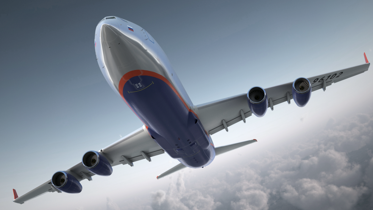 IL-96-400 Aeroflot Simple Interior 3D model