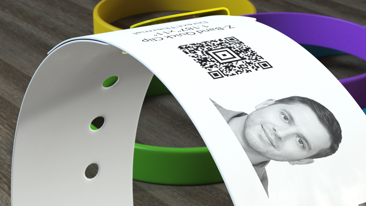 Hospital Patient ID Wristband 3D model