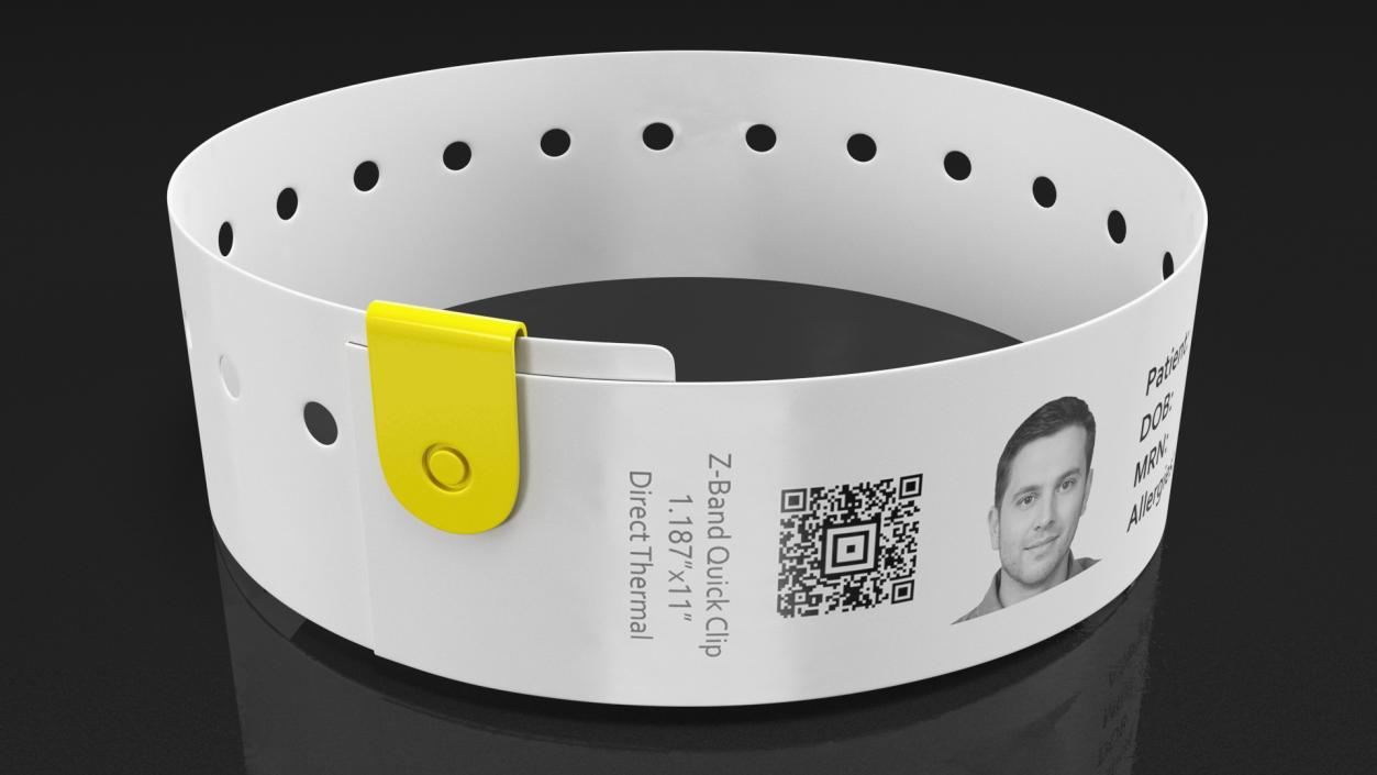 Hospital Patient ID Wristband 3D model