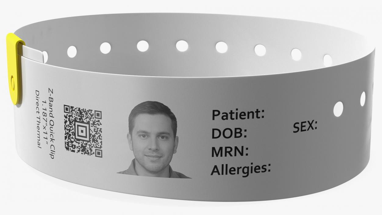 Hospital Patient ID Wristband 3D model