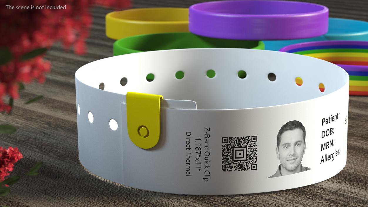 Hospital Patient ID Wristband 3D model