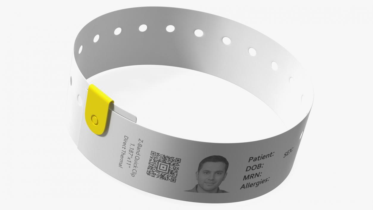 Hospital Patient ID Wristband 3D model