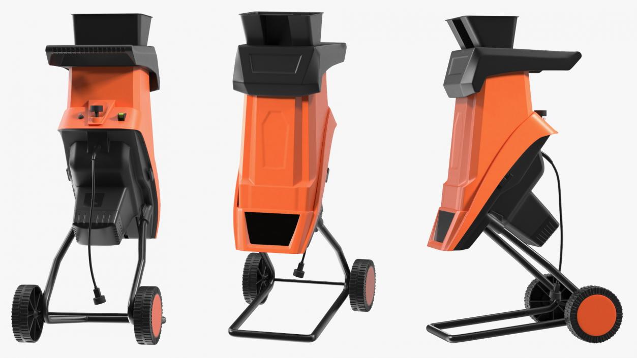 3D Compact Electric Wood Chipper Orange