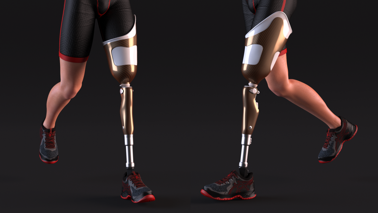 3D Man with Prosthetic Leg model