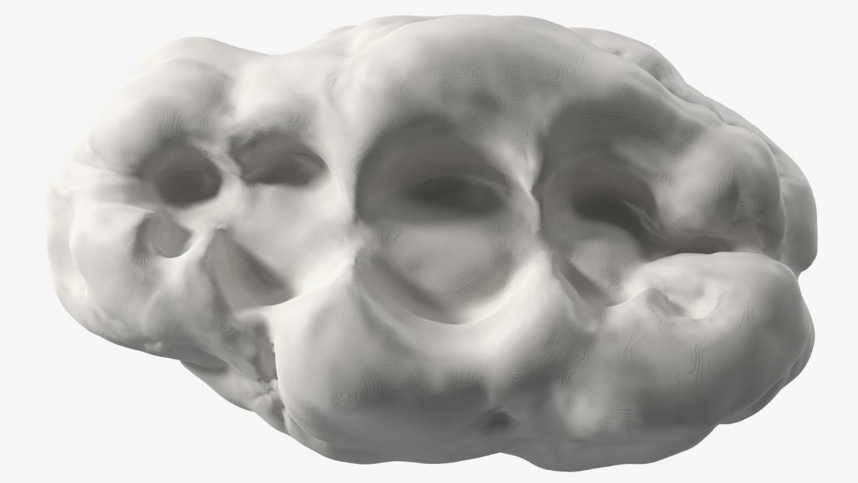 3D model White Chewed Bubble Gum with Teeth Marks