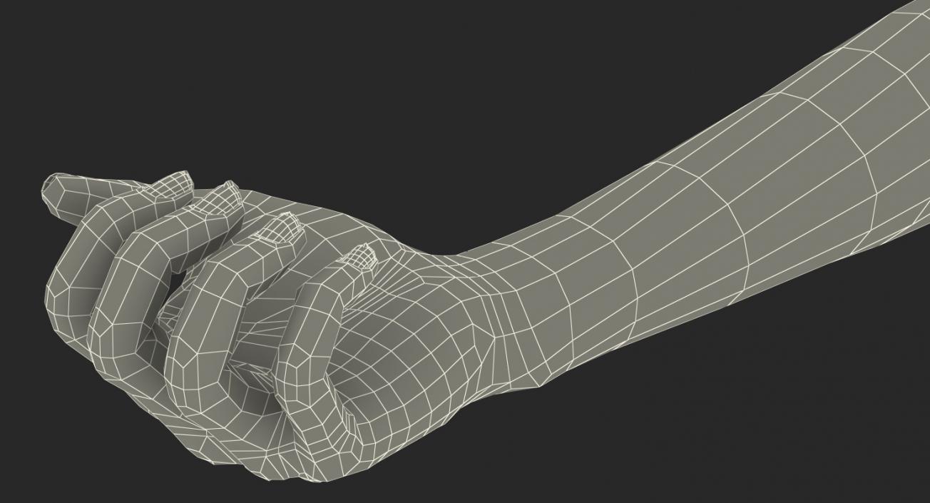 Asian/ Americas Female Hand Rigged 3D model