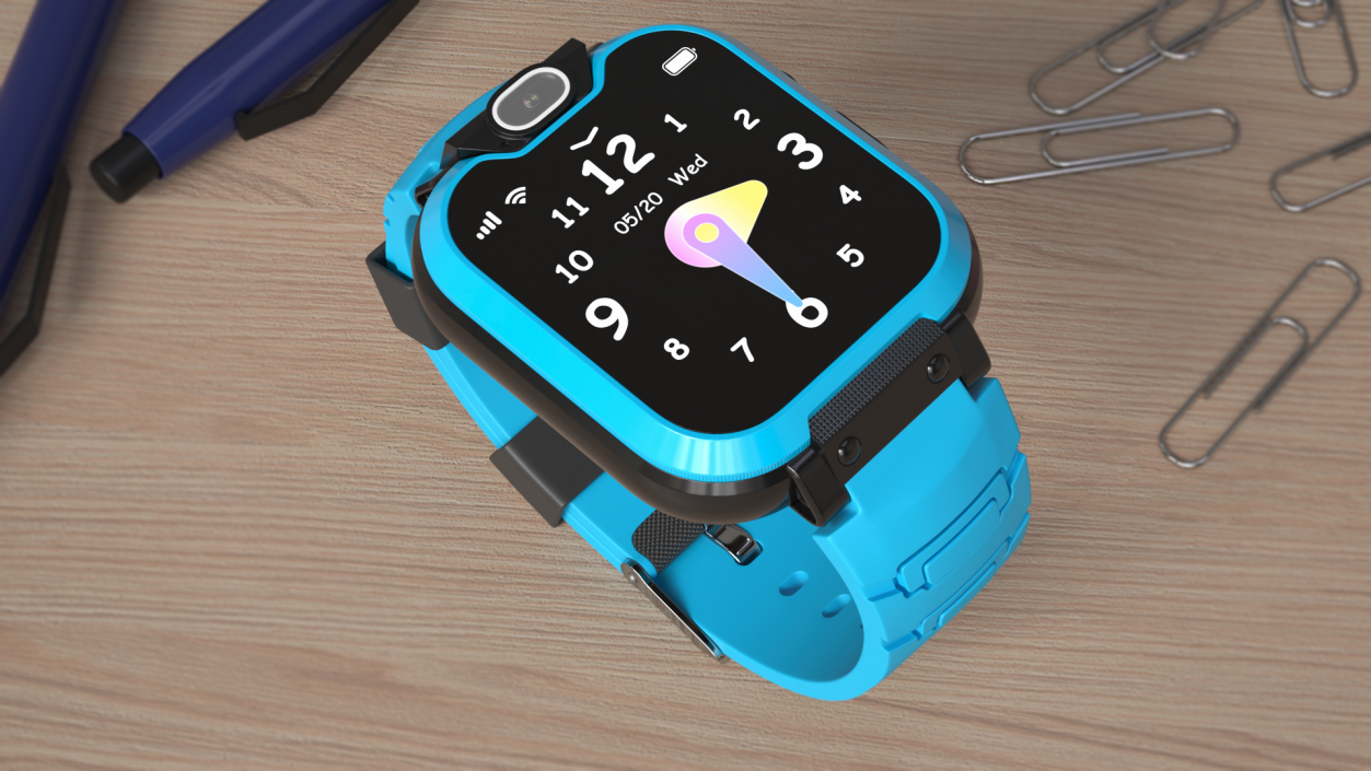 3D Kids Video Smartwatch Blue