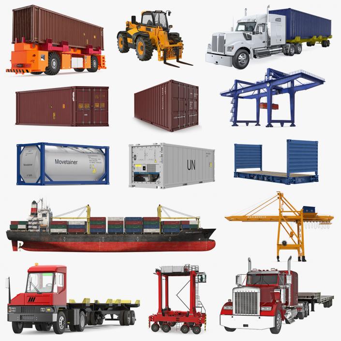 Equipment for Containers 3D Models Collection 3 3D