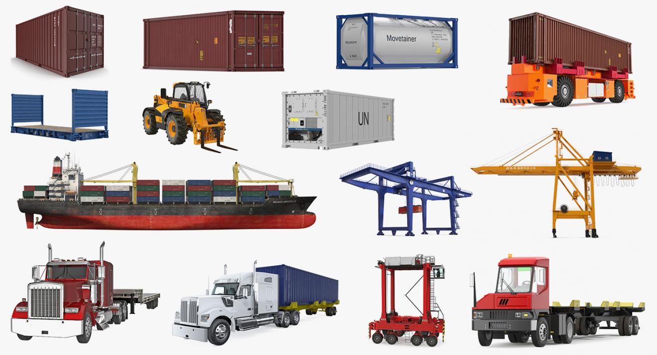 Equipment for Containers 3D Models Collection 3 3D