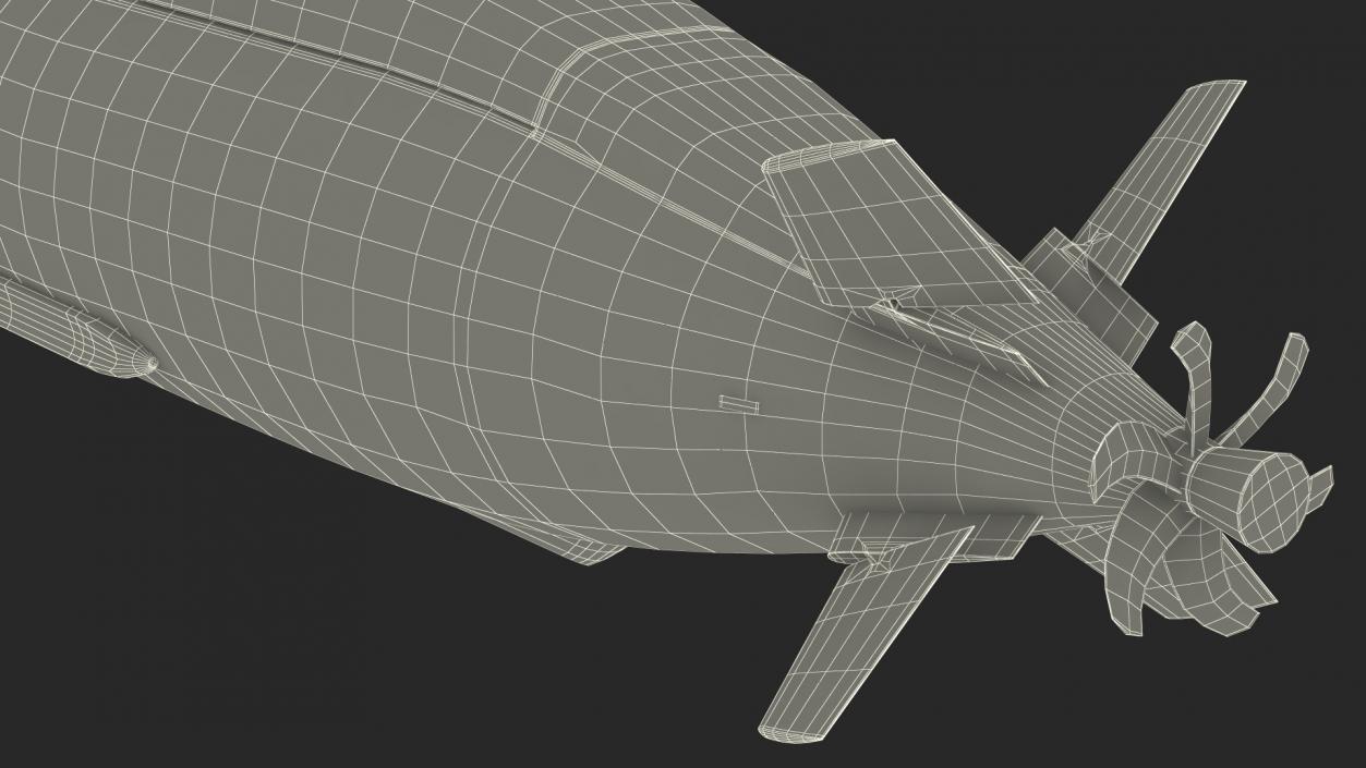 Compact Submarine HDW Class 212A Wet Rigged for Maya 3D