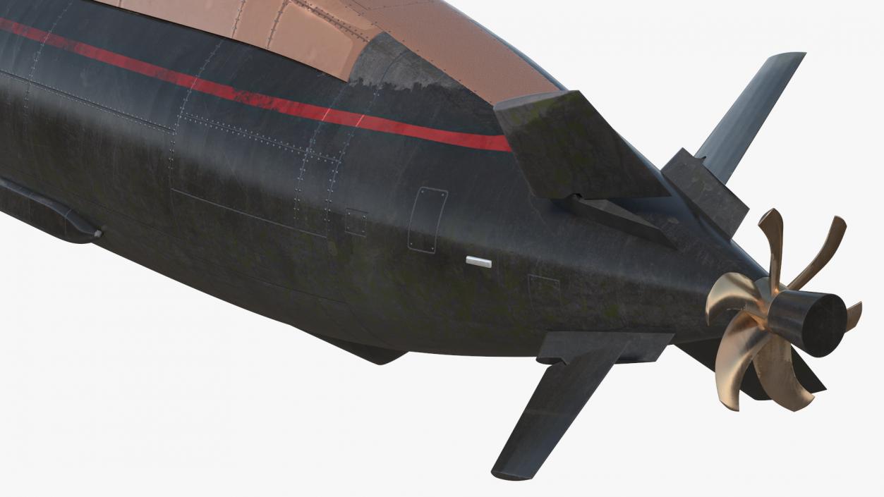 Compact Submarine HDW Class 212A Wet Rigged for Maya 3D