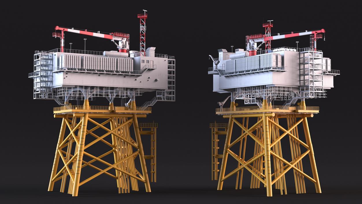 Offshore Wind Farm Substation 3D model