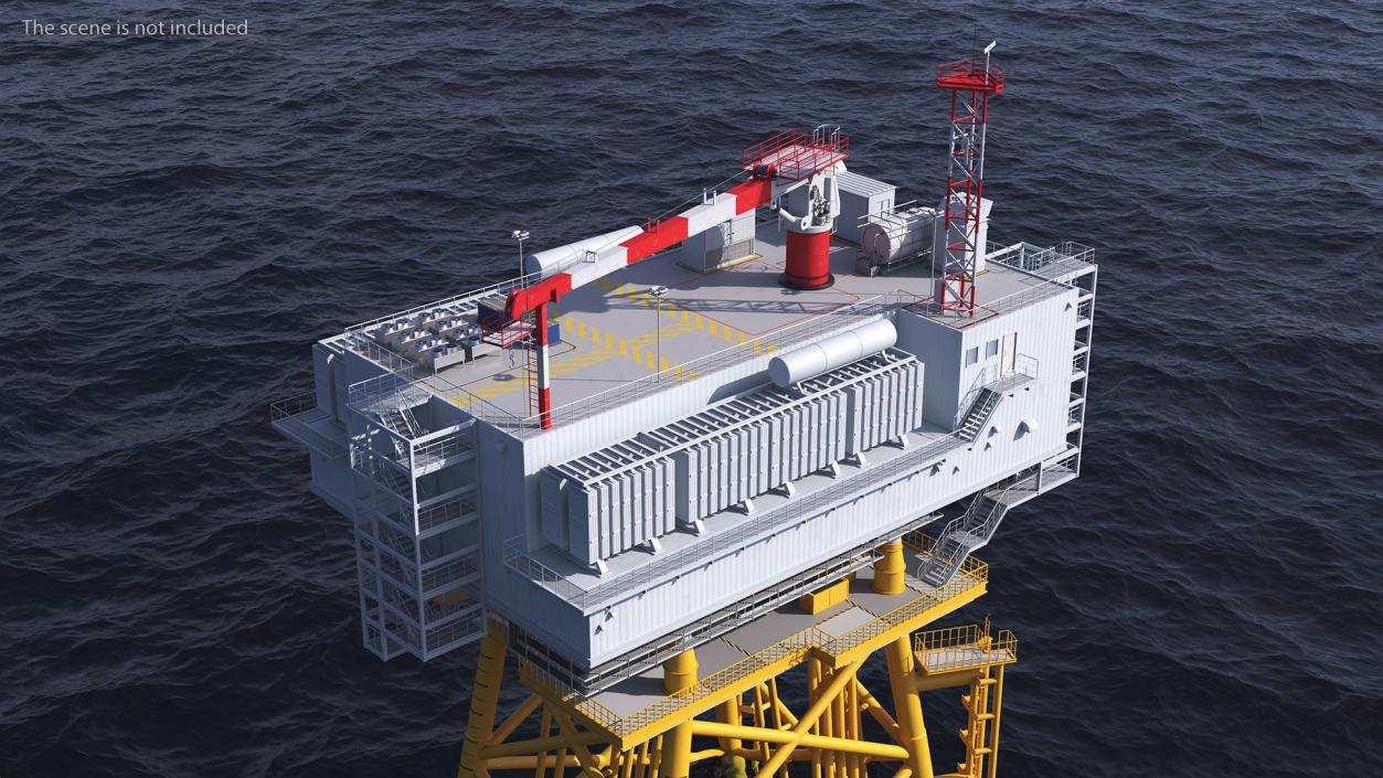 Offshore Wind Farm Substation 3D model