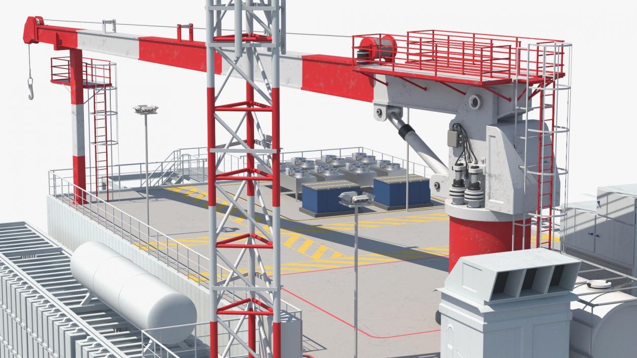 Offshore Wind Farm Substation 3D model