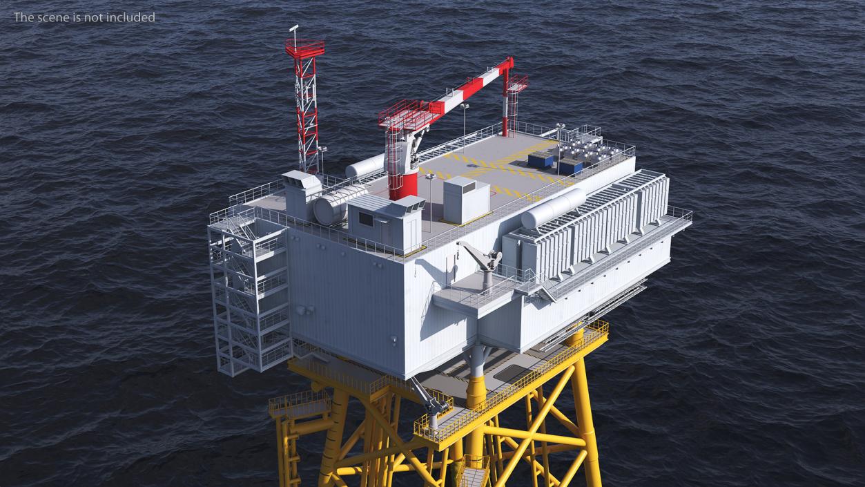 Offshore Wind Farm Substation 3D model