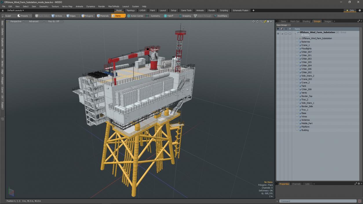 Offshore Wind Farm Substation 3D model