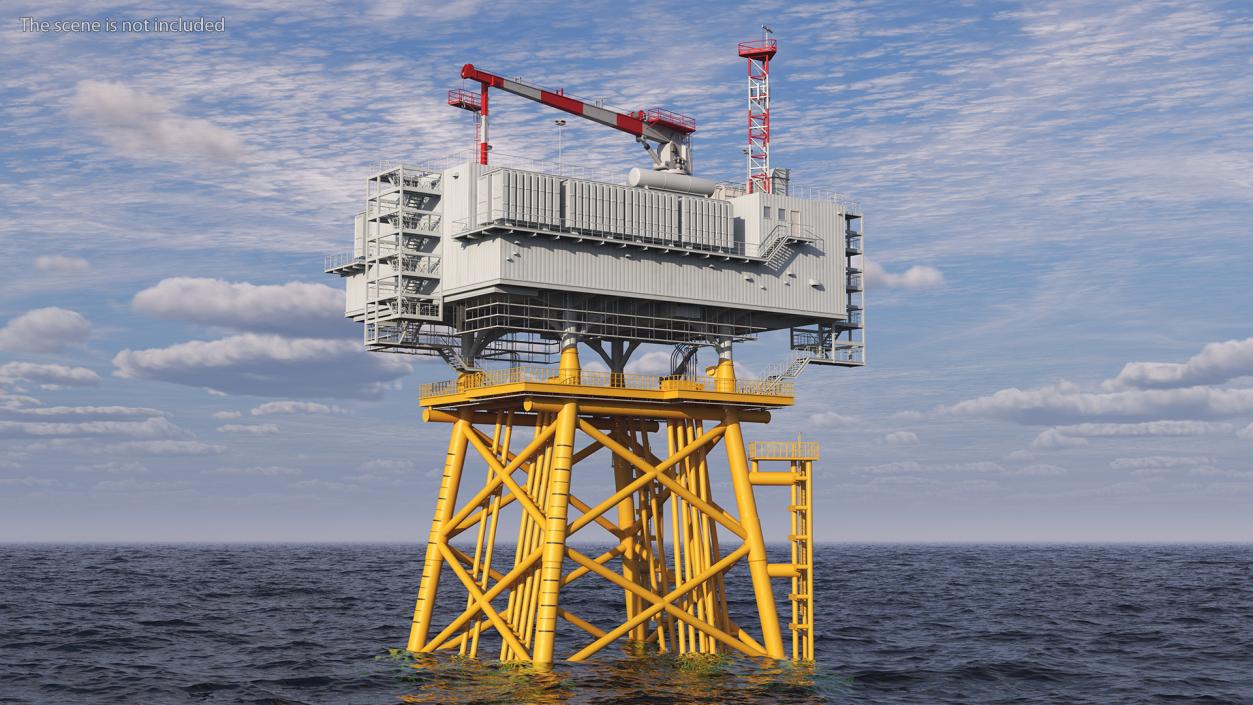 Offshore Wind Farm Substation 3D model