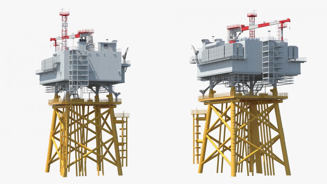 Offshore Wind Farm Substation 3D model