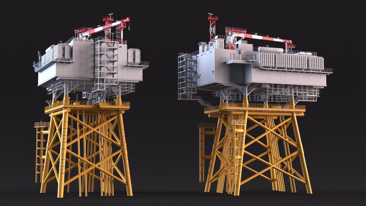 Offshore Wind Farm Substation 3D model