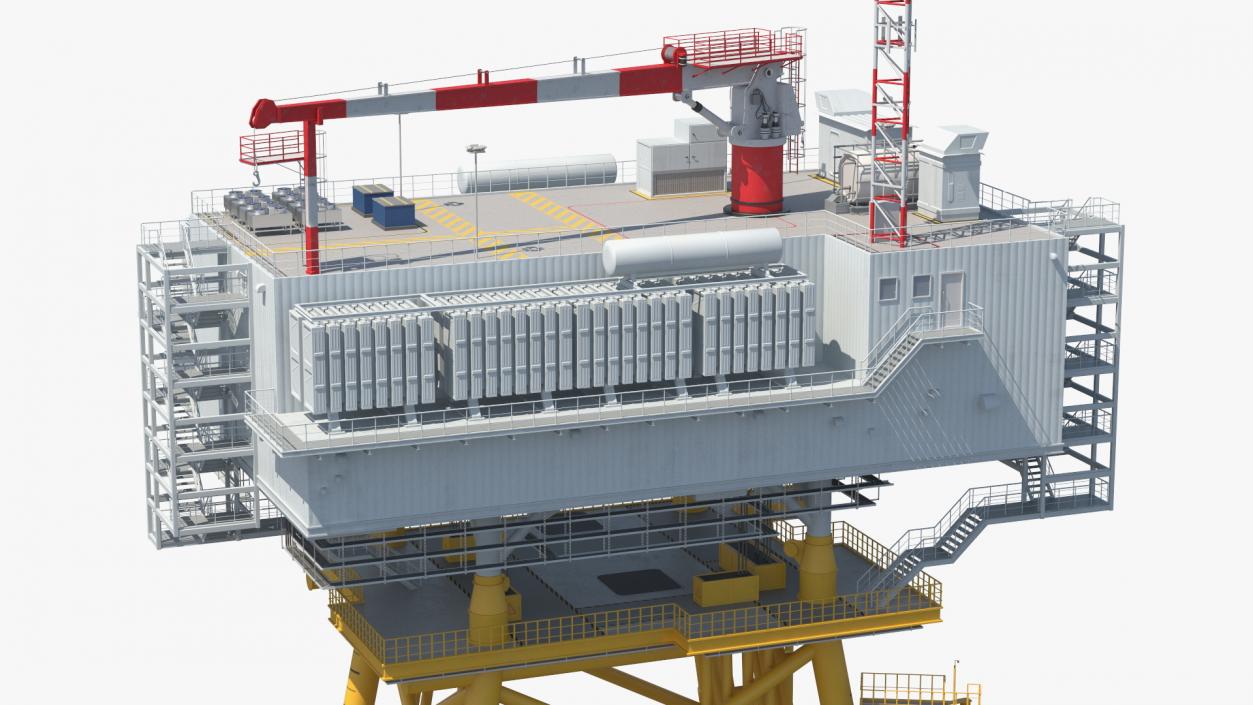 Offshore Wind Farm Substation 3D model