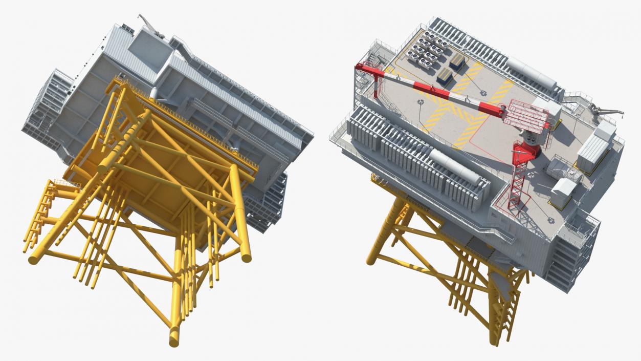 Offshore Wind Farm Substation 3D model