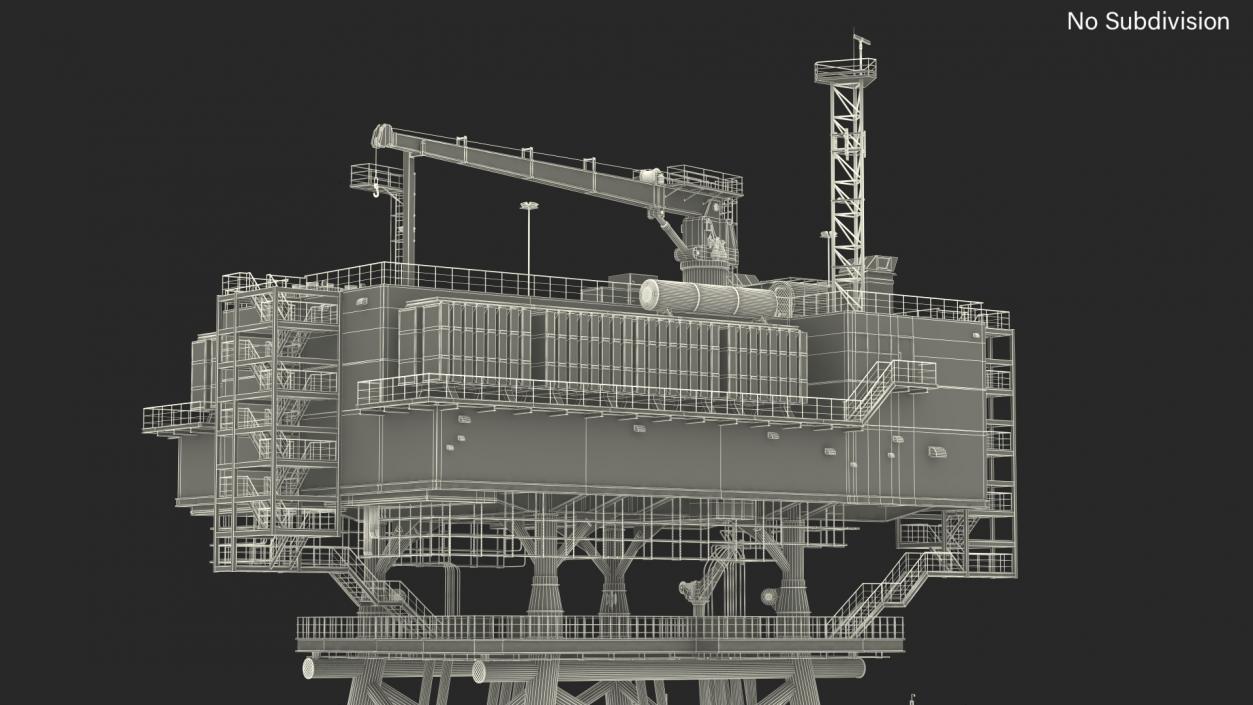 Offshore Wind Farm Substation 3D model