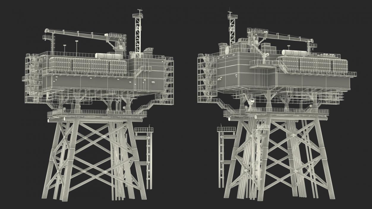 Offshore Wind Farm Substation 3D model