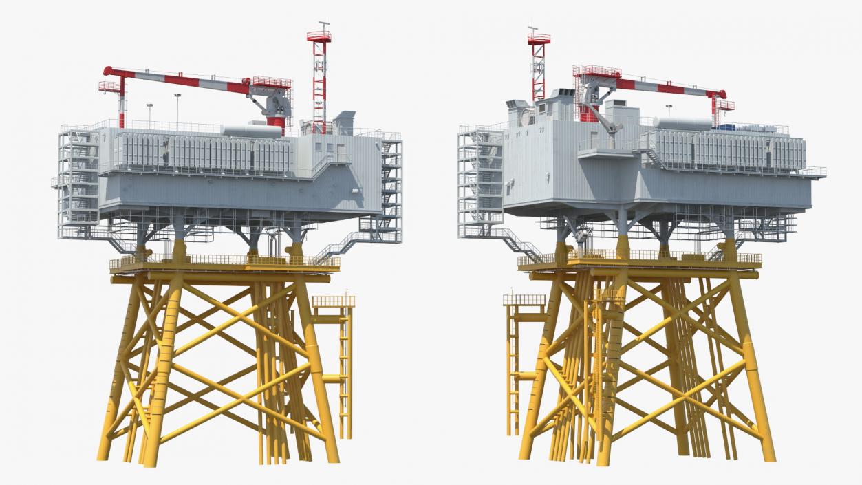 Offshore Wind Farm Substation 3D model