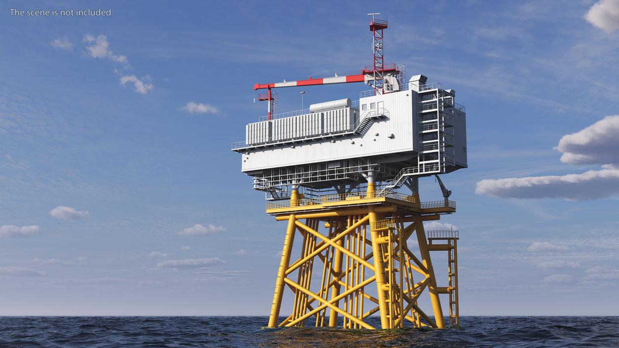 Offshore Wind Farm Substation 3D model