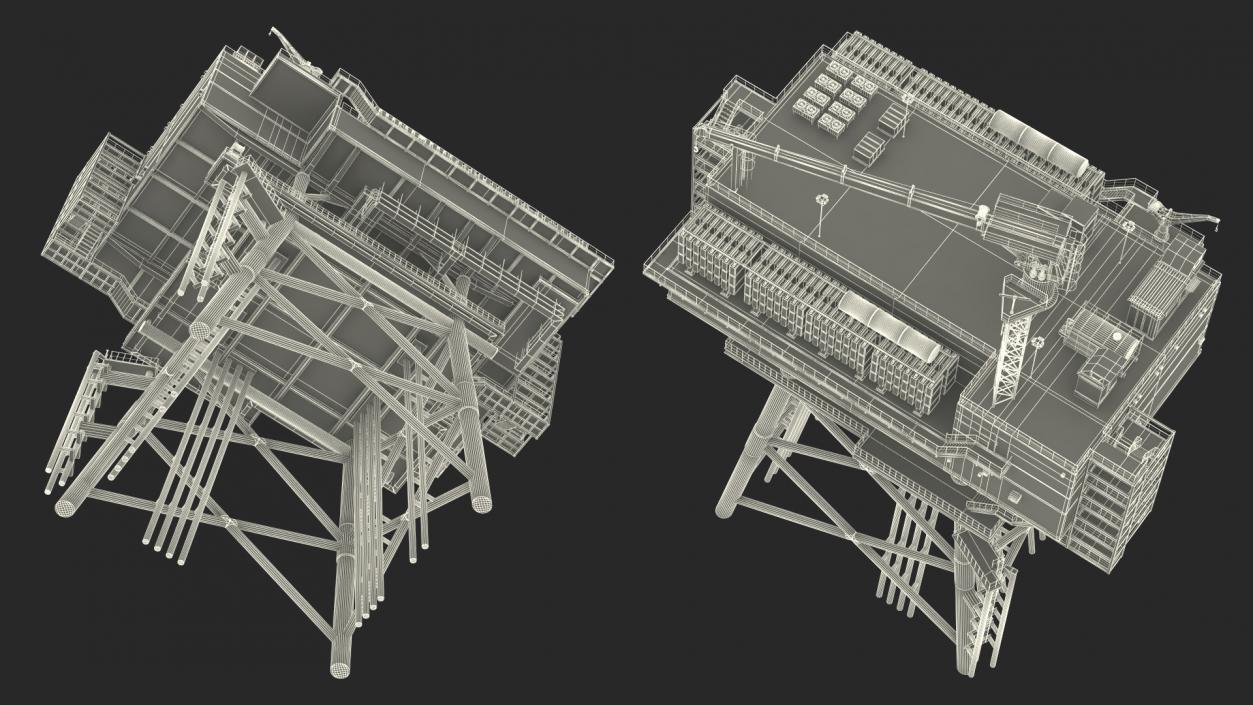 Offshore Wind Farm Substation 3D model