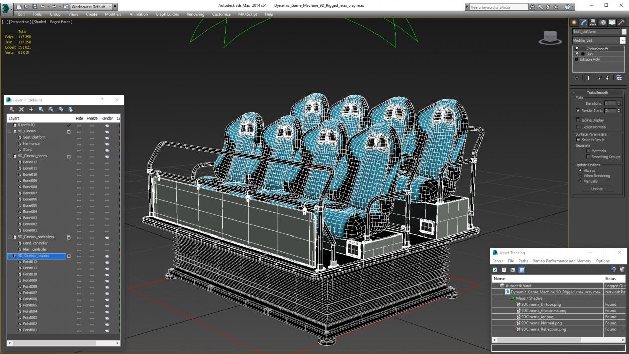 3D model Dynamic Game Machine 9D Rigged