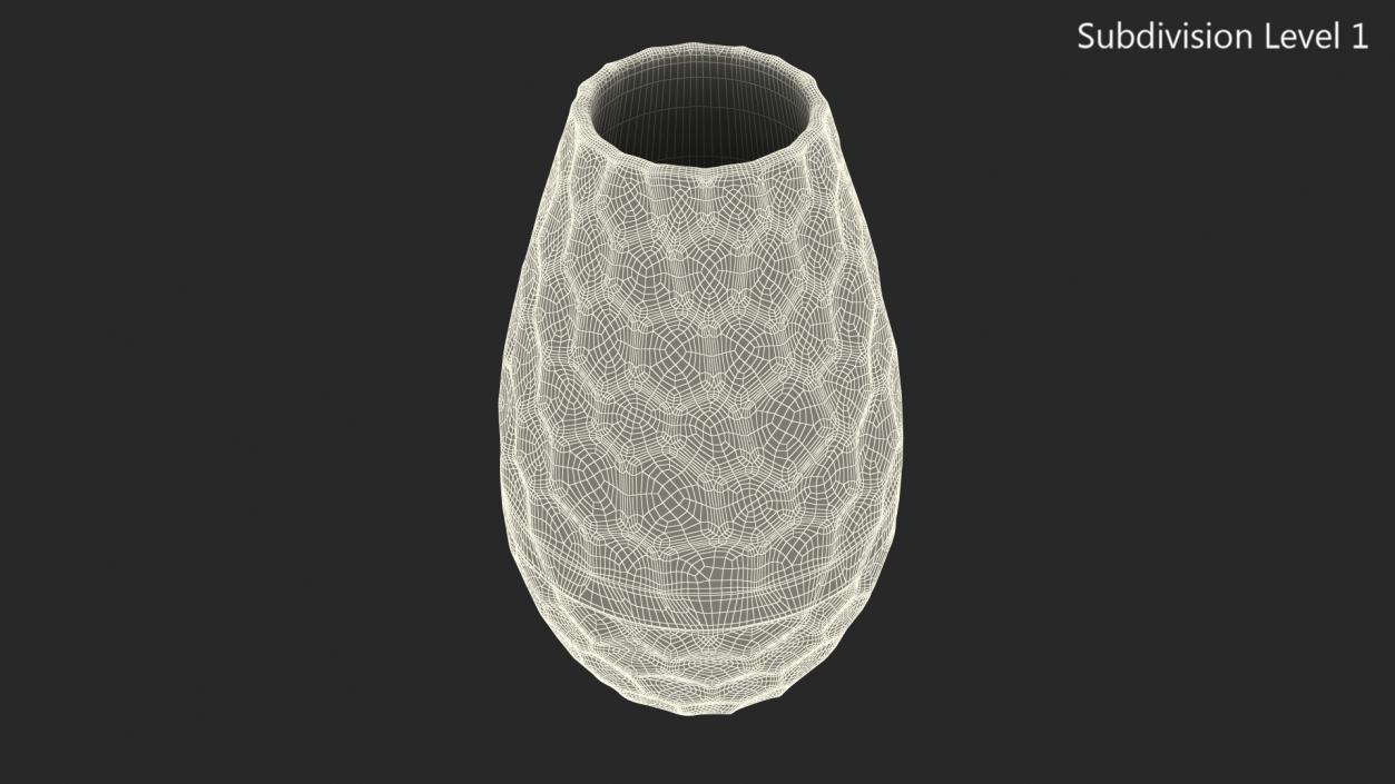 Modern Fashion Hexagon Vase 3D