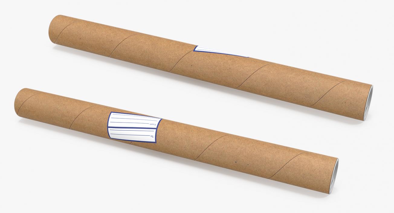 3D Cardboard Postal Tube