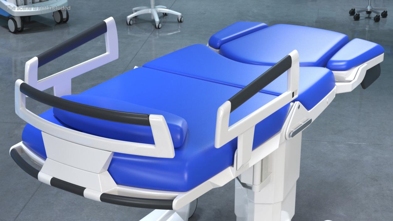 3D Blue Bed for Birth model