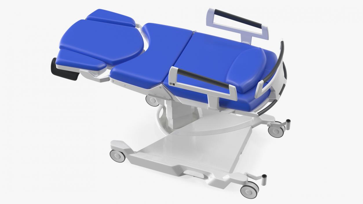 3D Blue Bed for Birth model