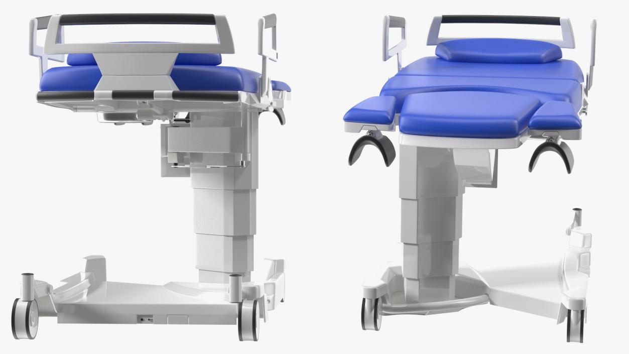 3D Blue Bed for Birth model