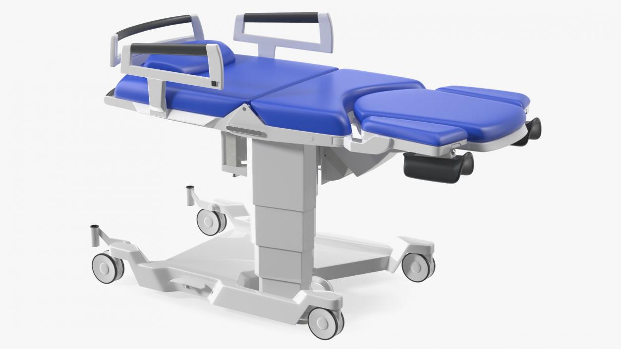 3D Blue Bed for Birth model