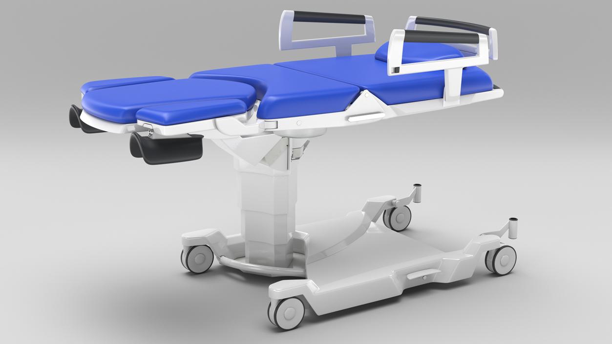 3D Blue Bed for Birth model