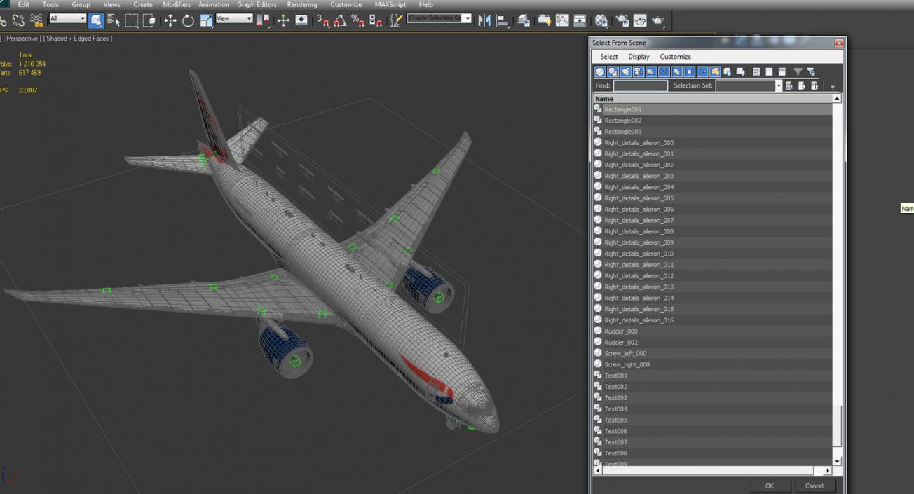 3D Boeing 777 Freighter British Airways Rigged model