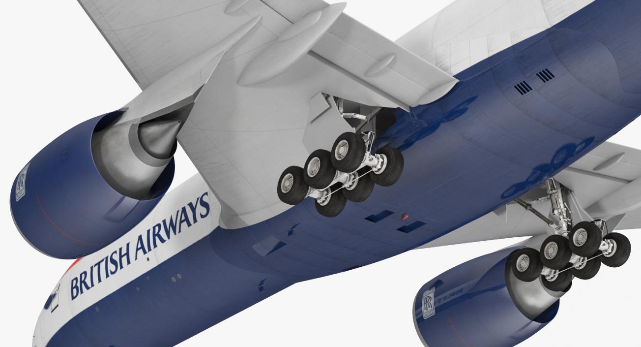 3D Boeing 777 Freighter British Airways Rigged model