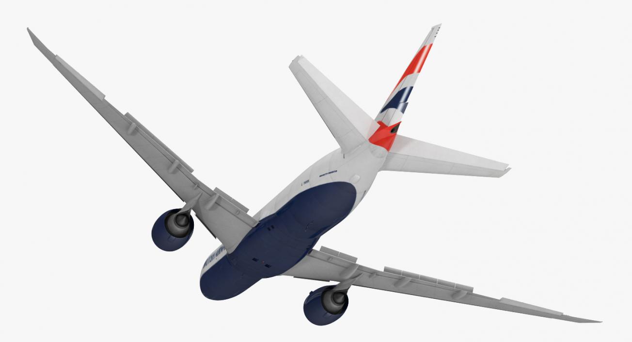 3D Boeing 777 Freighter British Airways Rigged model