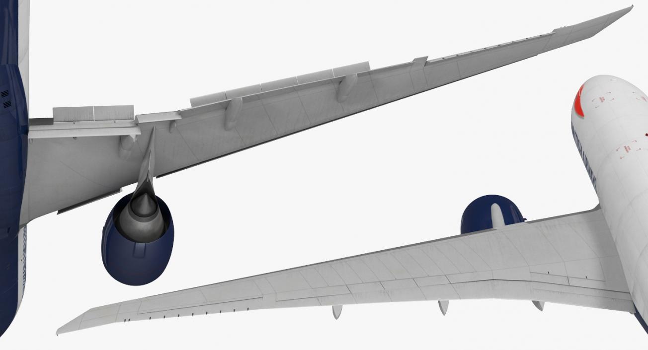 3D Boeing 777 Freighter British Airways Rigged model