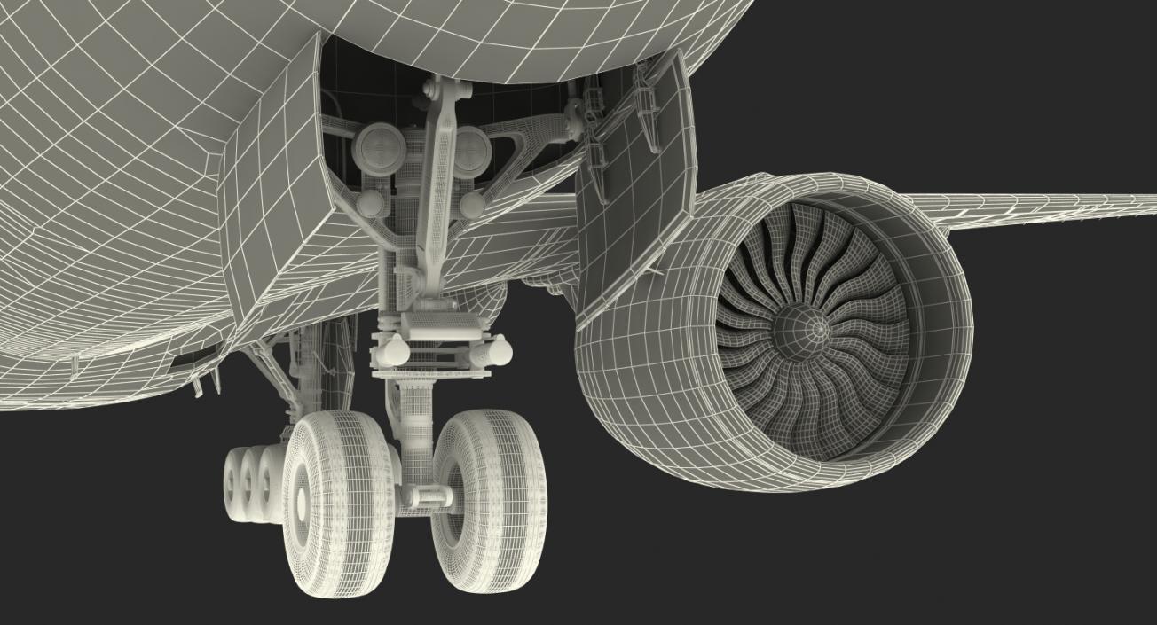 3D Boeing 777 Freighter British Airways Rigged model