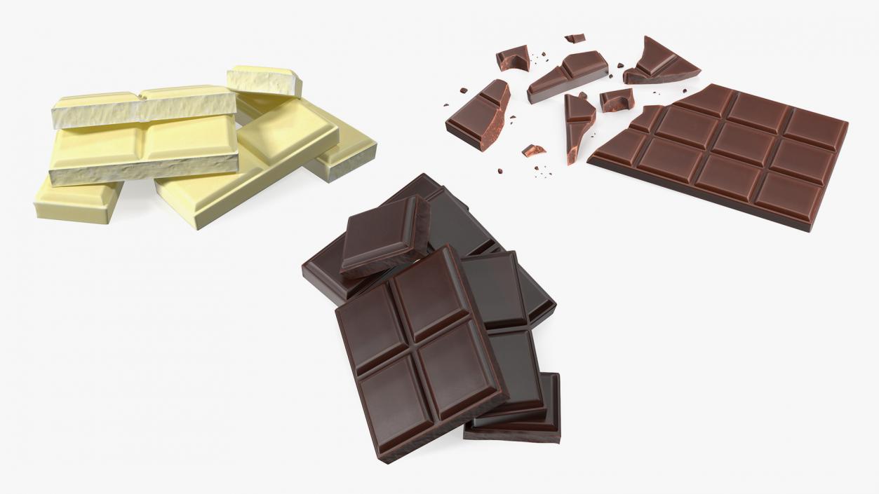 Chocolate Bars Collection 2 3D