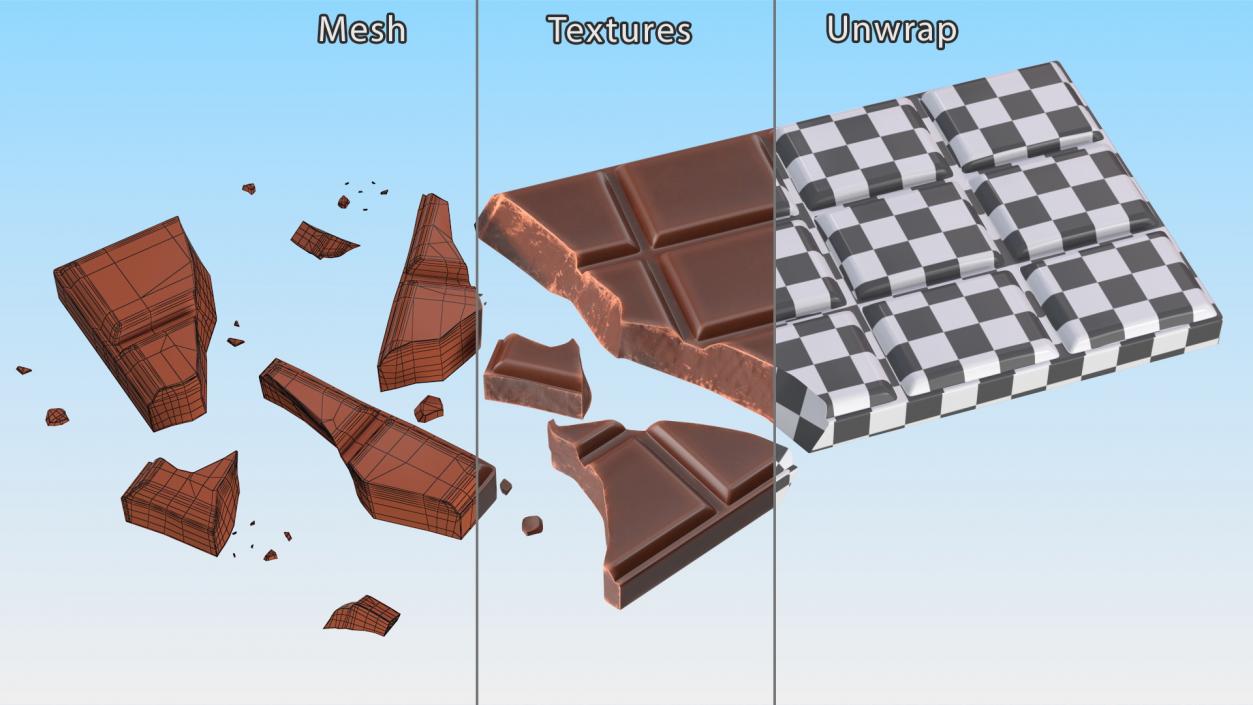 Chocolate Bars Collection 2 3D