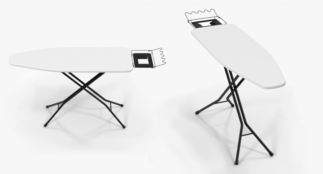 3D Ironing Board and Iron Collection model