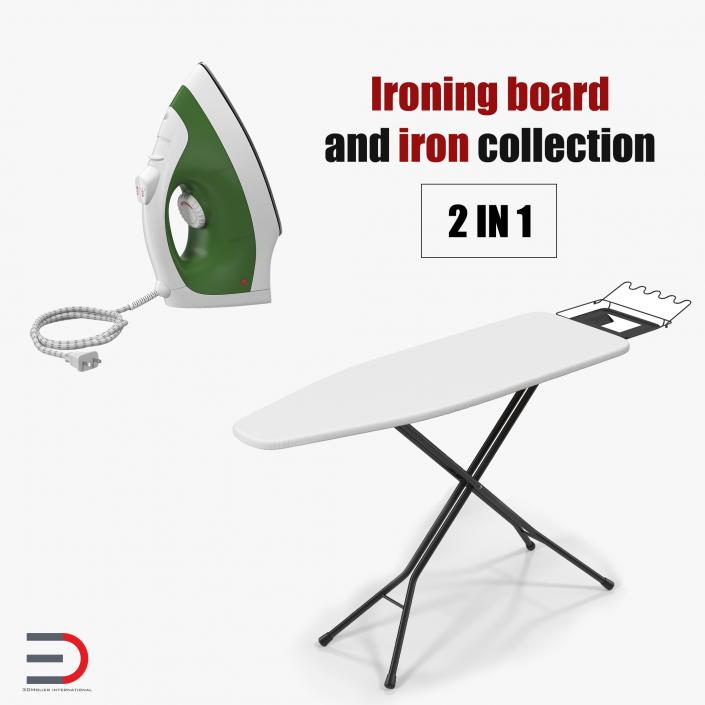 3D Ironing Board and Iron Collection model