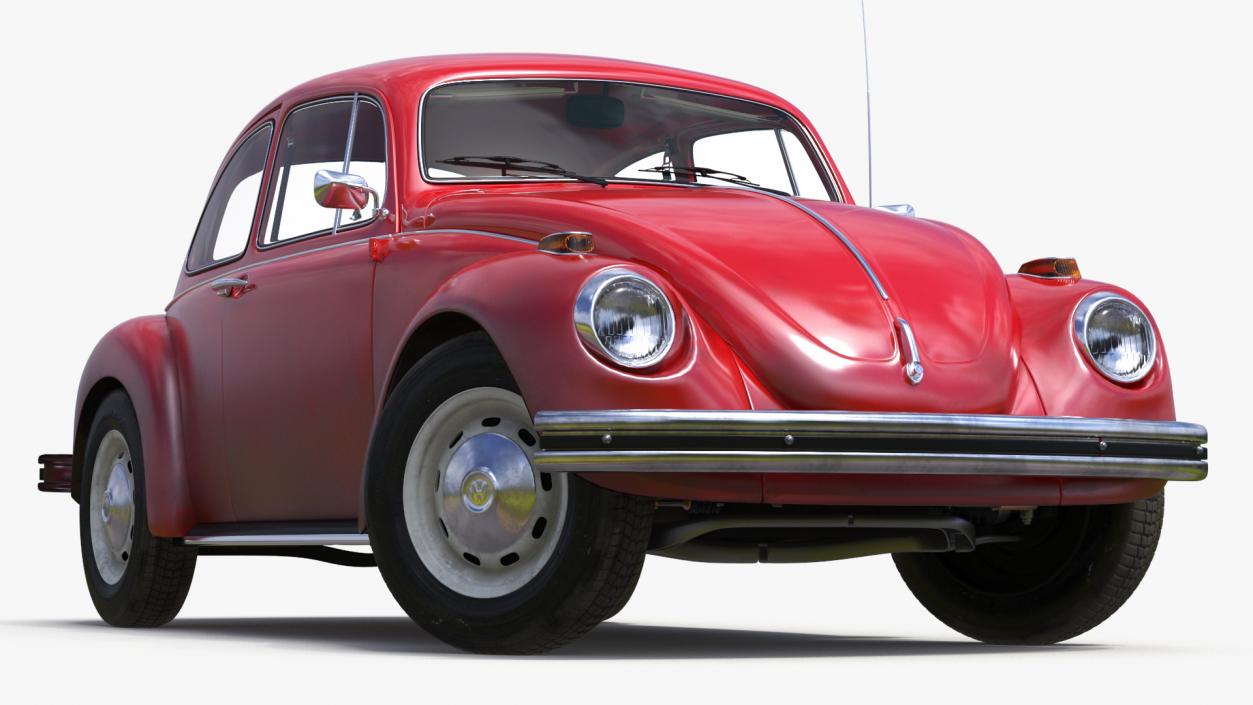 Classic Volkswagen Beetle Rigged 3D