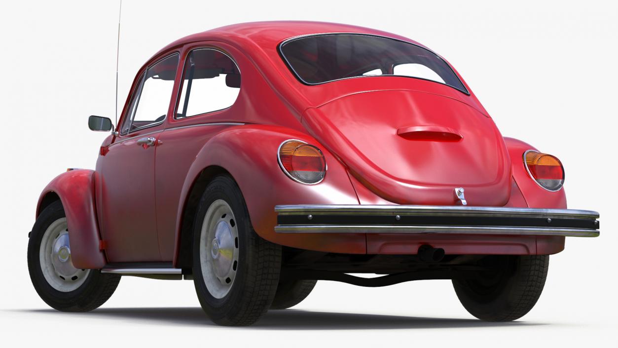 Classic Volkswagen Beetle Rigged 3D