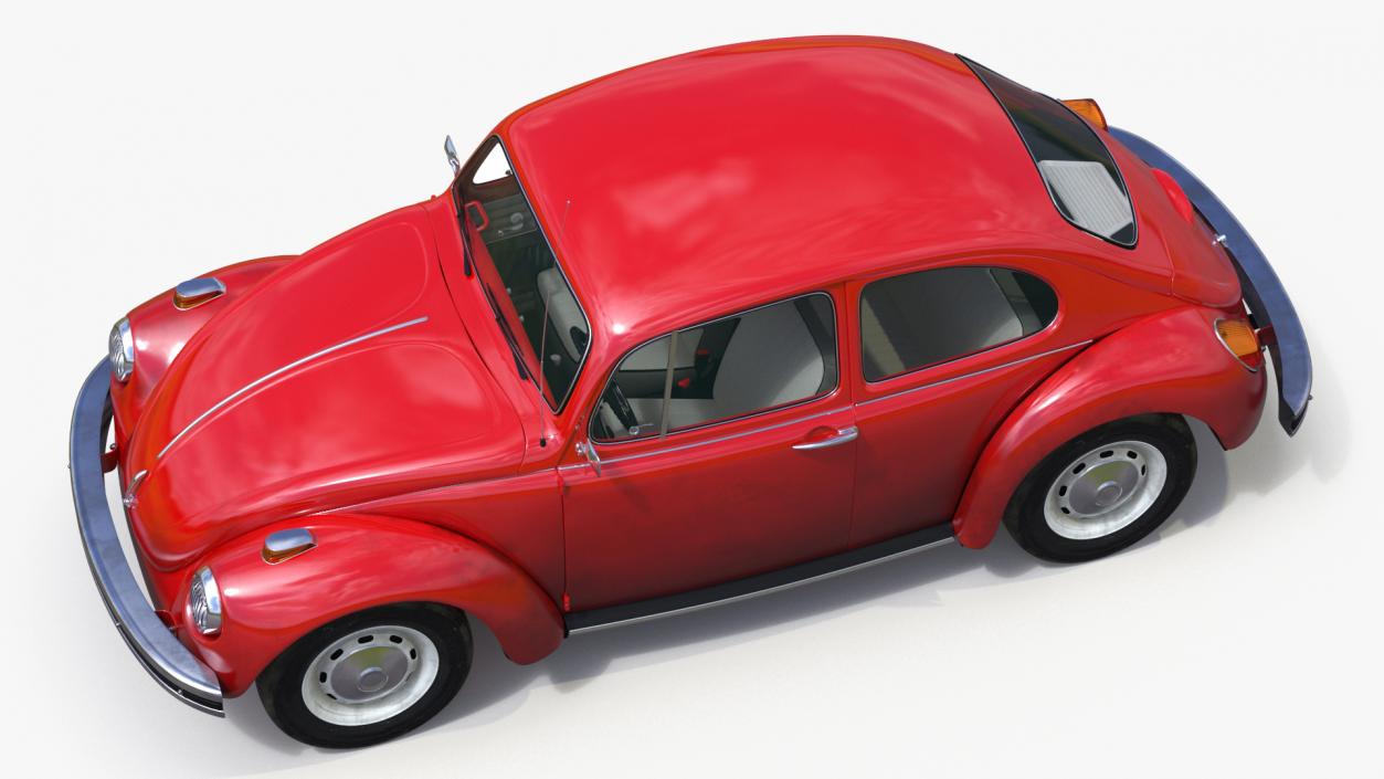 Classic Volkswagen Beetle Rigged 3D